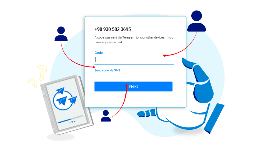 نحوه استفاده -  معرفی اکانت ها پکیج ربات ارسال پیام انبوه در تلگرام - Is Banner