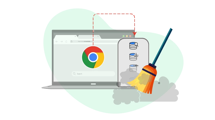 How to clear the cache created in the Google Chrome browser?
