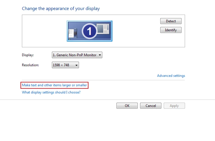 خطای زوم 100%