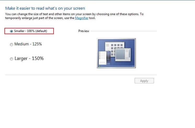 خطای زوم 100%