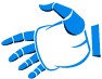 blue hand small