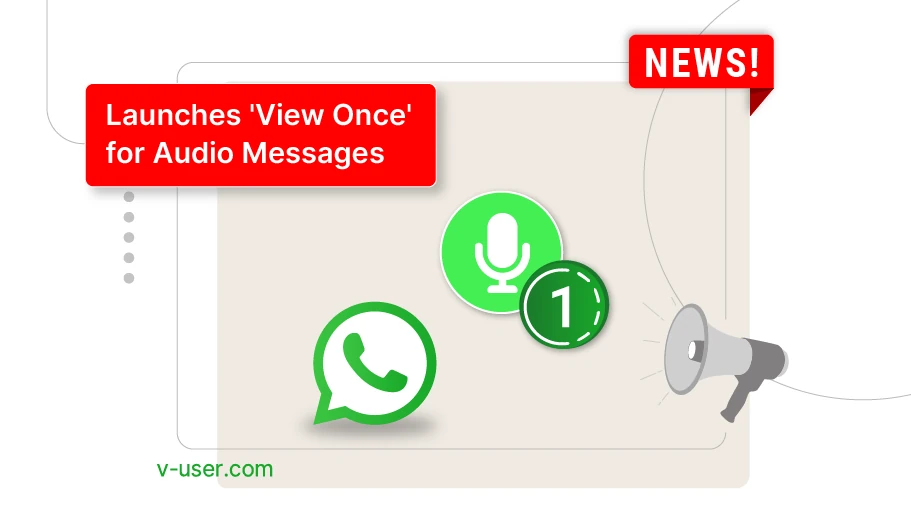 The (view once) feature has reached WhatsApp voice messages - Is Banner