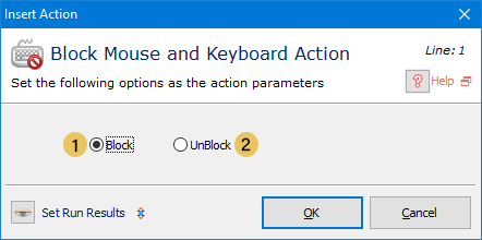 اکشن Block Mouse and Keyboard