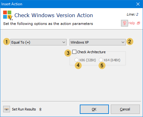 اکشن Check Windows Version