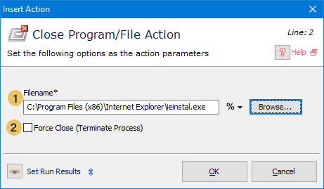 Close Program/File Actions
