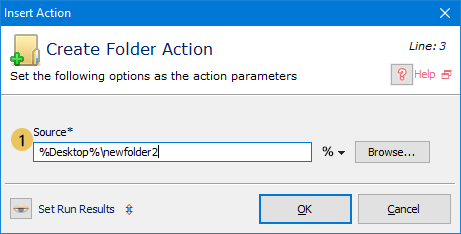 Create folder Actions