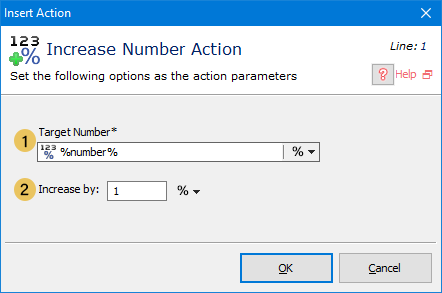 اکشن Increase Number