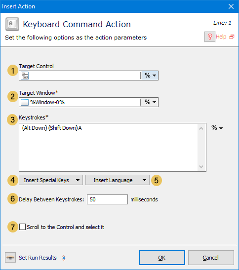 اکشن Keyboard Command