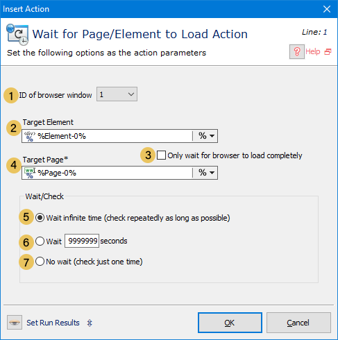 اکشن Wait For Page / Element To Load