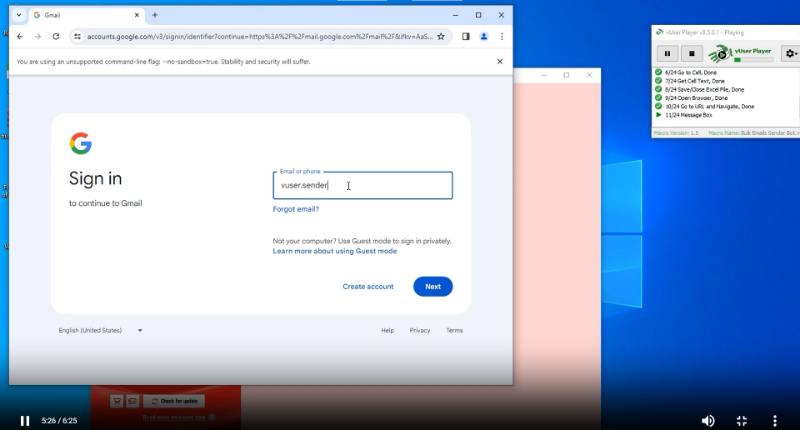 How the Bulk Email Sender Bot Package works