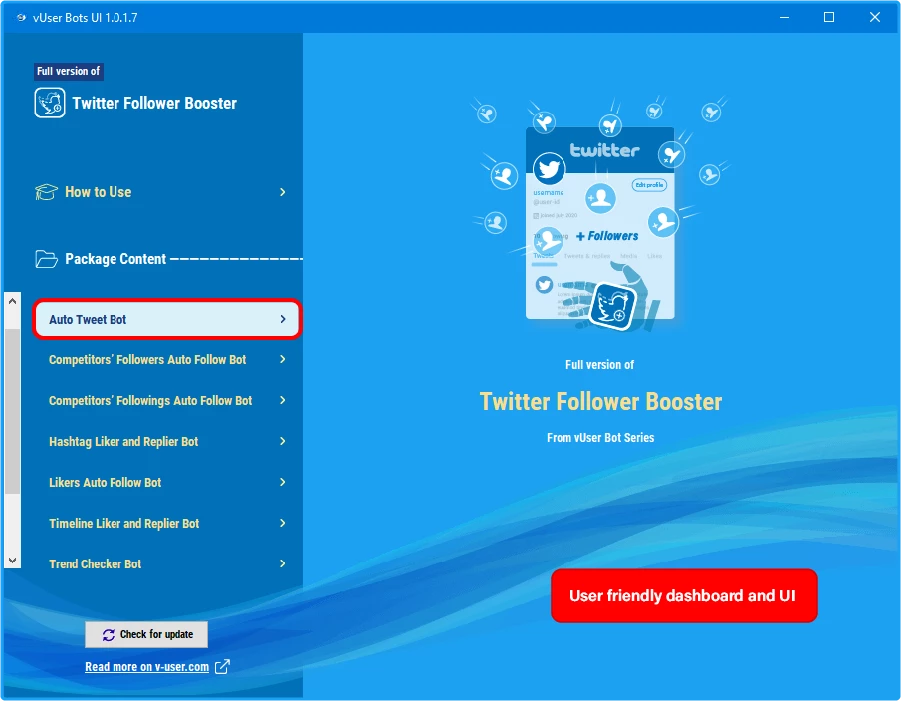 Twitter Follower Booster Bot Package 