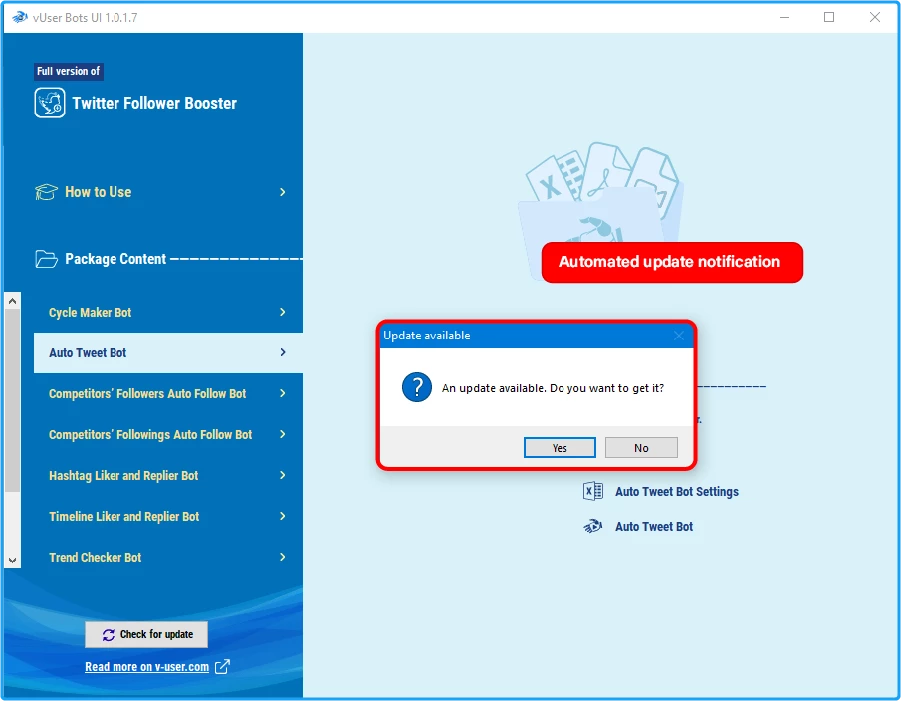 Twitter Follower Booster Bot Package 