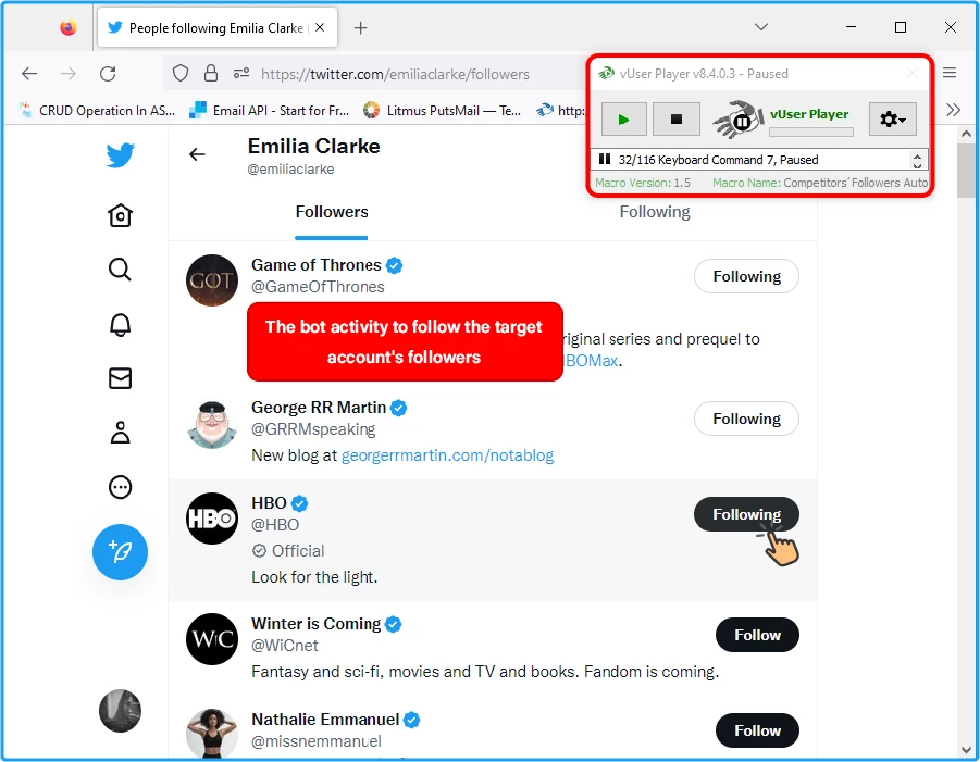Twitter Follower Booster Bot Package 