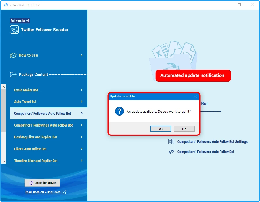 Twitter Follower Booster Bot Package 