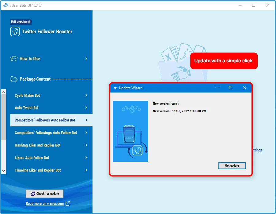 Twitter Follower Booster Bot Package 