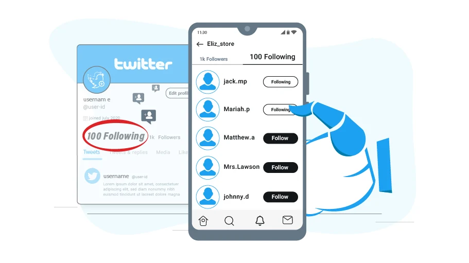 Competitors’ Followings Auto Follow Bot in Twitter 