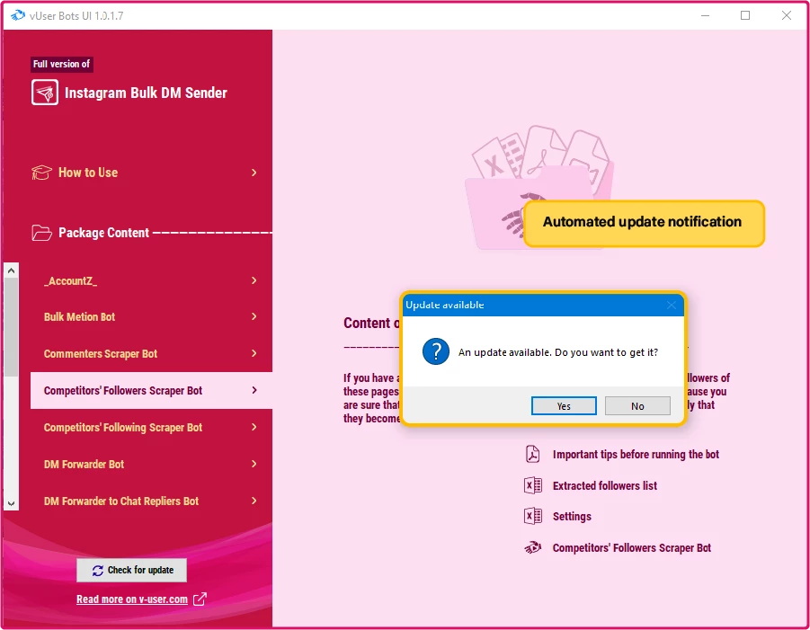 Instagram Follower Booster Bot Package 