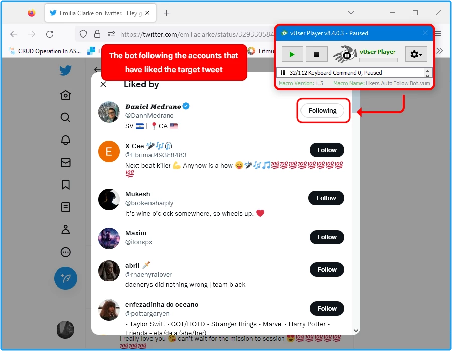 Twitter Follower Booster Bot Package 