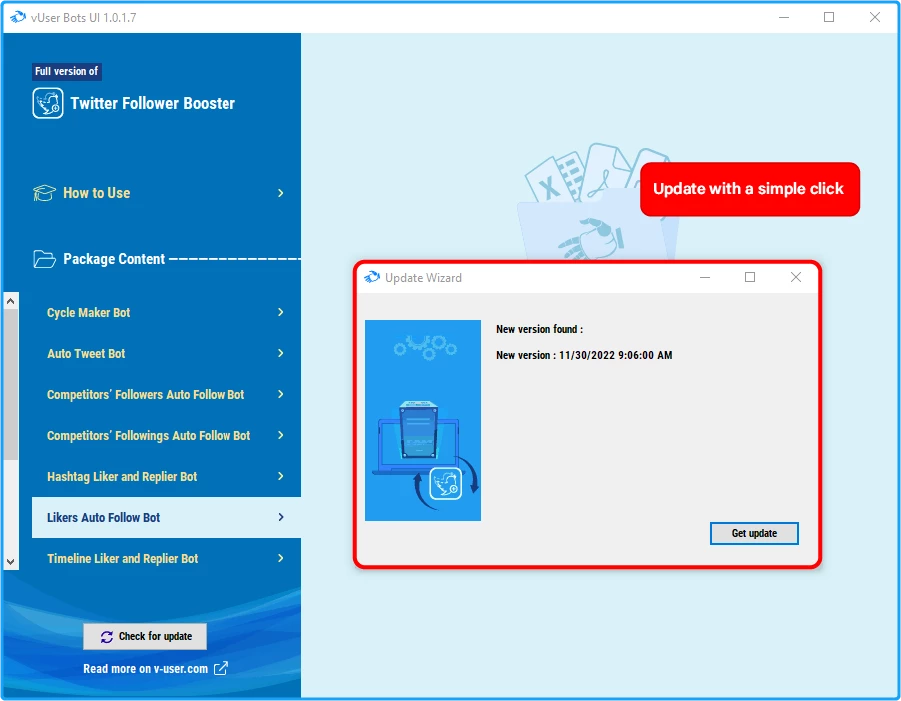 Twitter Follower Booster Bot Package 