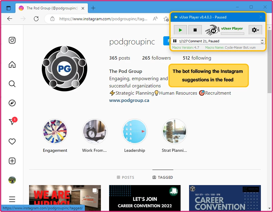 Competitors’ Followers Auto follow on Instagram Bot