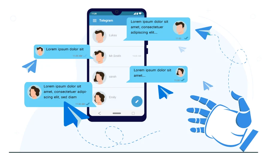 Message Sender to Chatted Contacts Bot in Telegram