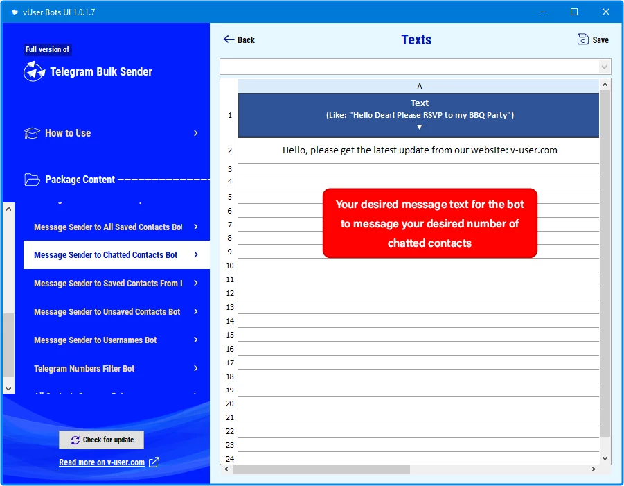 Telegram Bulk Sender bot package