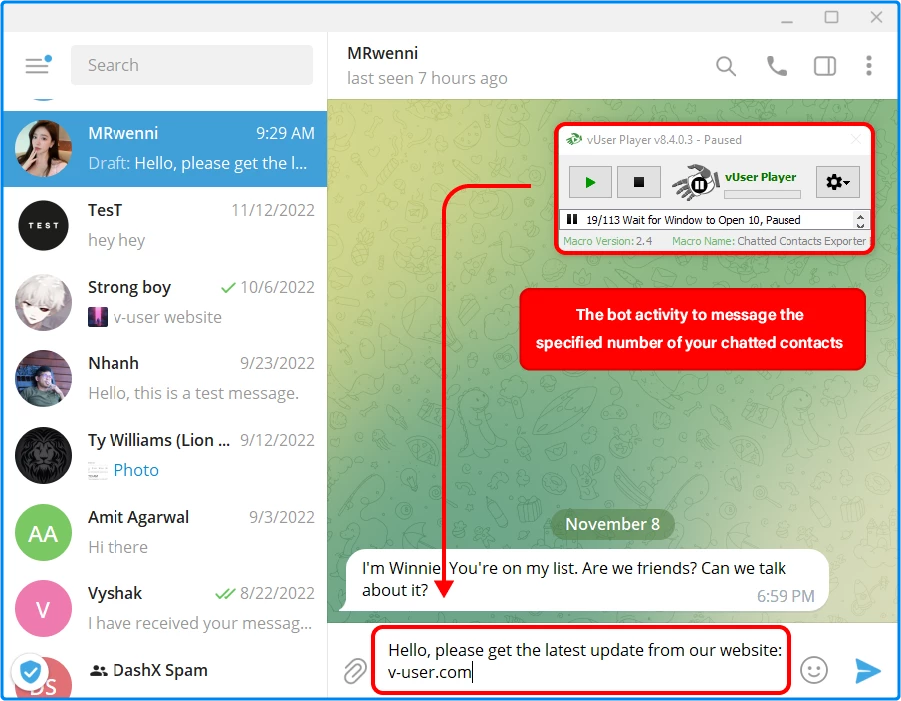 Telegram Bulk Sender bot package