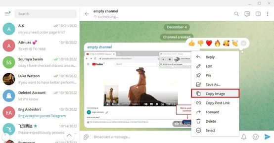 copy menu