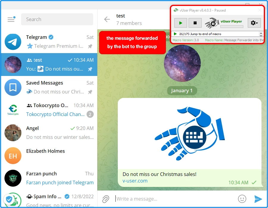 Telegram Bulk Sender bot