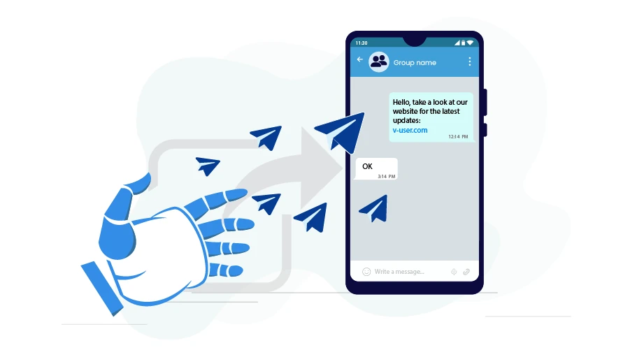 ربات فوروارد خودکار پیام به گروه ها در تلگرام