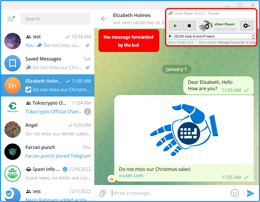 Telegram Bulk Sender bot