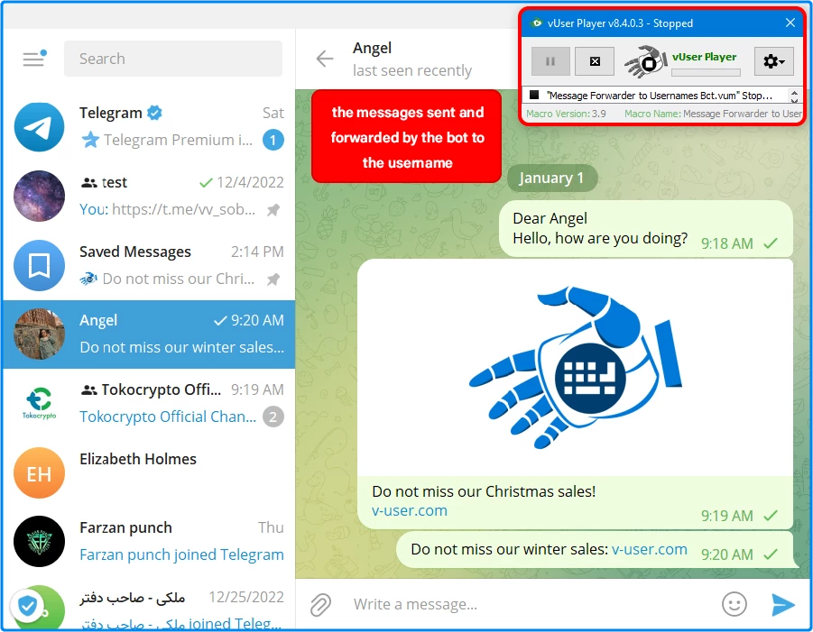 Telegram Bulk Sender bot