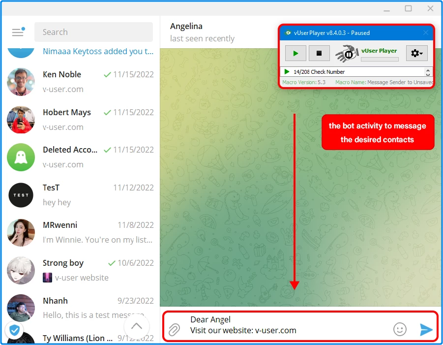Telegram Bulk Sender bot