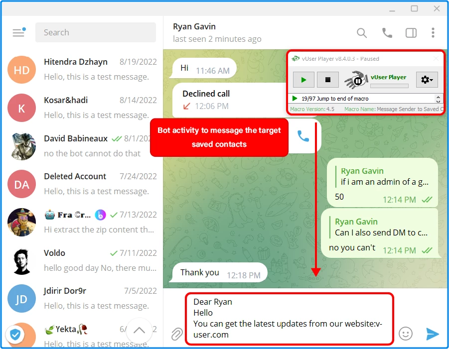 Telegram Bulk Sender bot