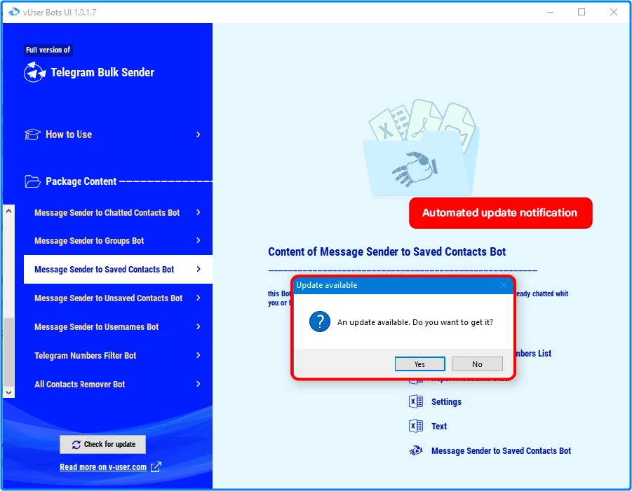 Telegram Bulk Sender bot