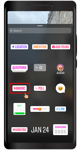 add music to stories