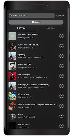 add music to stories