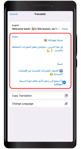 Automatic Translation of Messages on Telegram