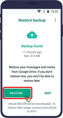 back up whatsapp