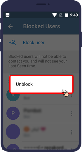 block in telegram