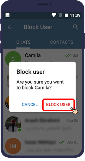 block in telegram