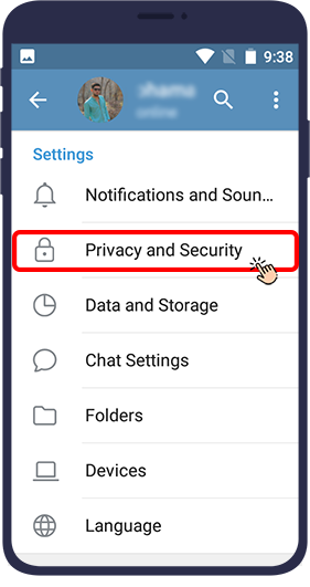 block in telegram