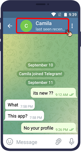 block in telegram