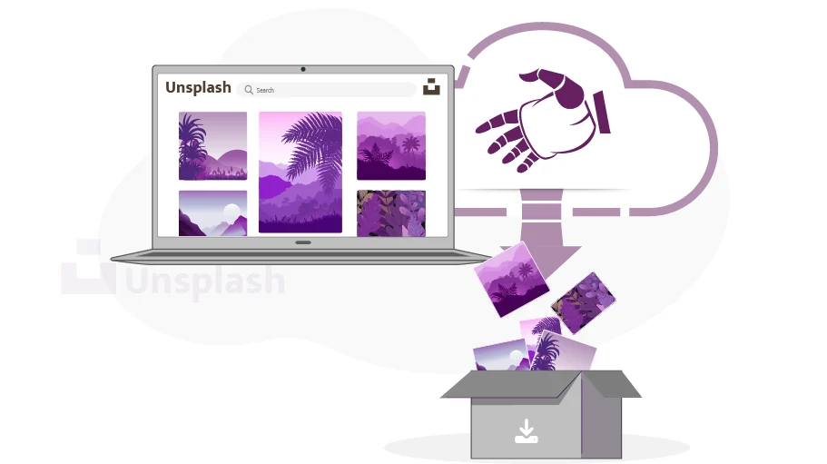 ربات استخراج عکس از وبسایت Unsplash - Is Banner