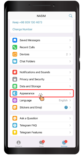 Change Telegram Background