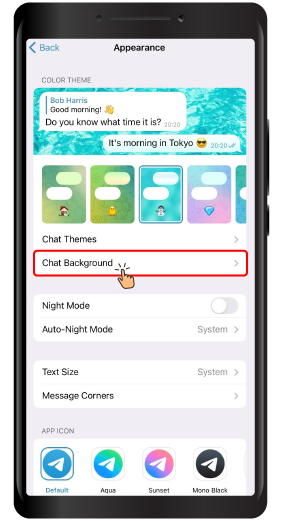 Change Telegram Background