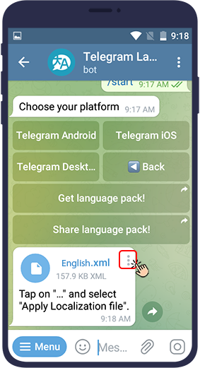 change language in telegram
