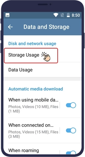 روش تنظیم خودکار پاک کردن کش تلگرام