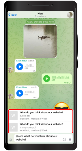 Create a Poll in Telegram 