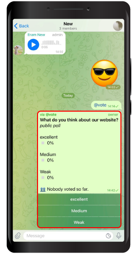 Create a Poll in Telegram 